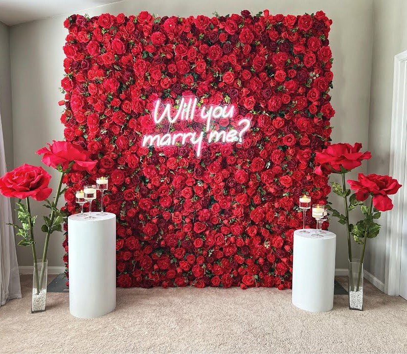 Transform your event with our Red Rose Flower Wall – a captivating backdrop available for hire in Northampton and nearby areas. Ideal for weddings, parties, and birthdays, this flower wall adds a touch of romance and sophistication. Elevate your venue with our extensive selection of backdrop and prop hire services, ensuring a memorable and vibrant celebration